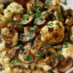 Garlic Mushrooms Cauliflower Skillet