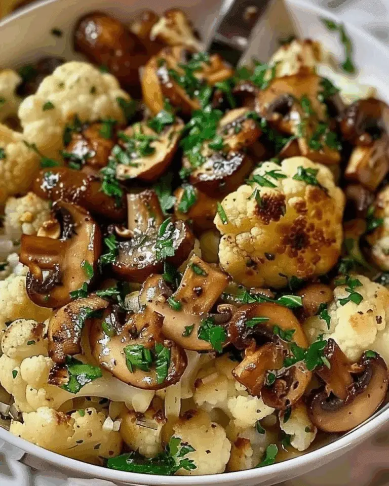 Garlic Mushrooms Cauliflower Skillet