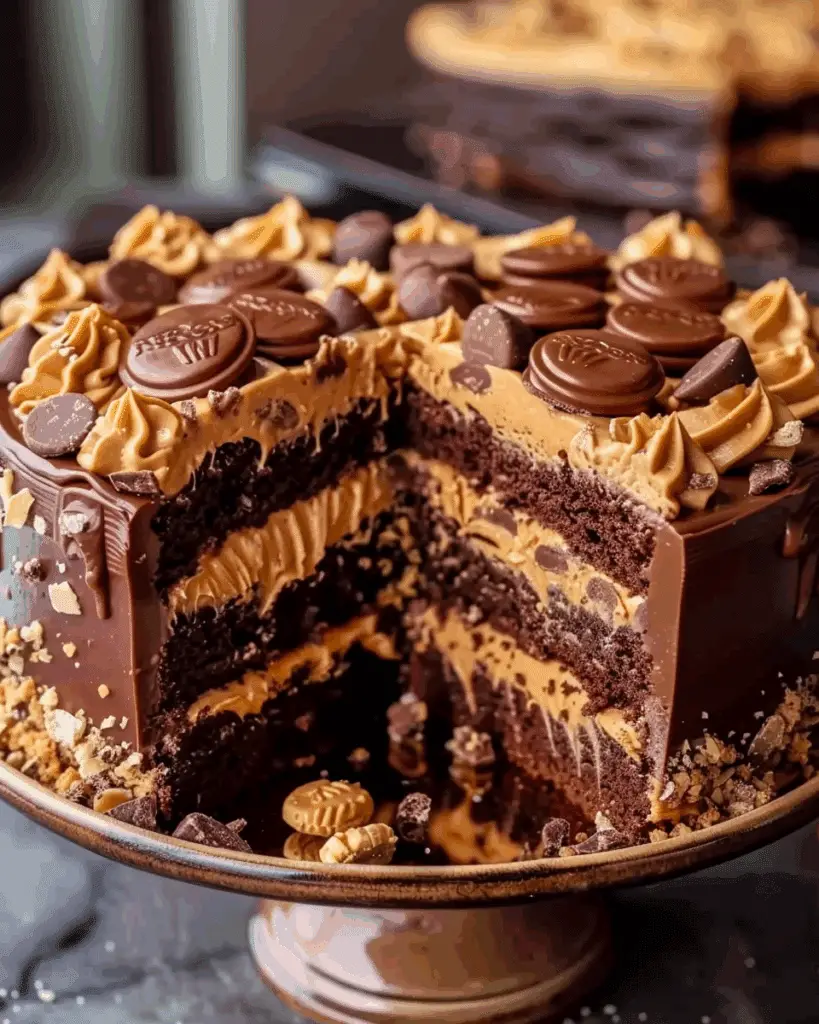 Reese’s Peanut Butter Earthquake Cake