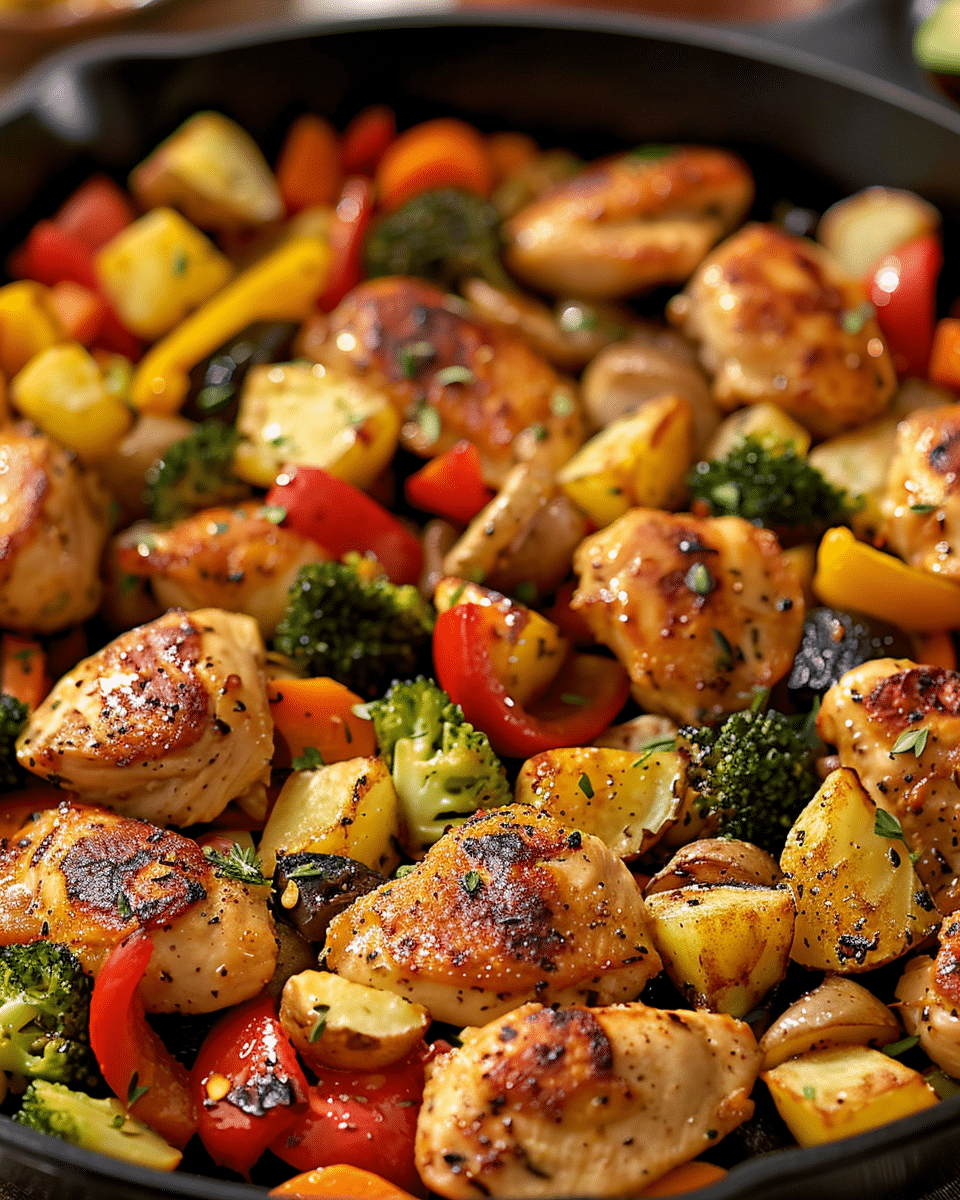 Healthy Chicken and Vegetables Skillet
