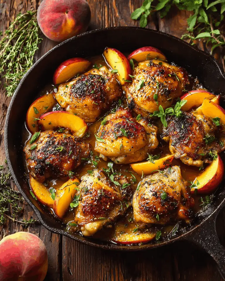 Chicken with Peaches – Quick, Flavorful, Amazing One-Pan