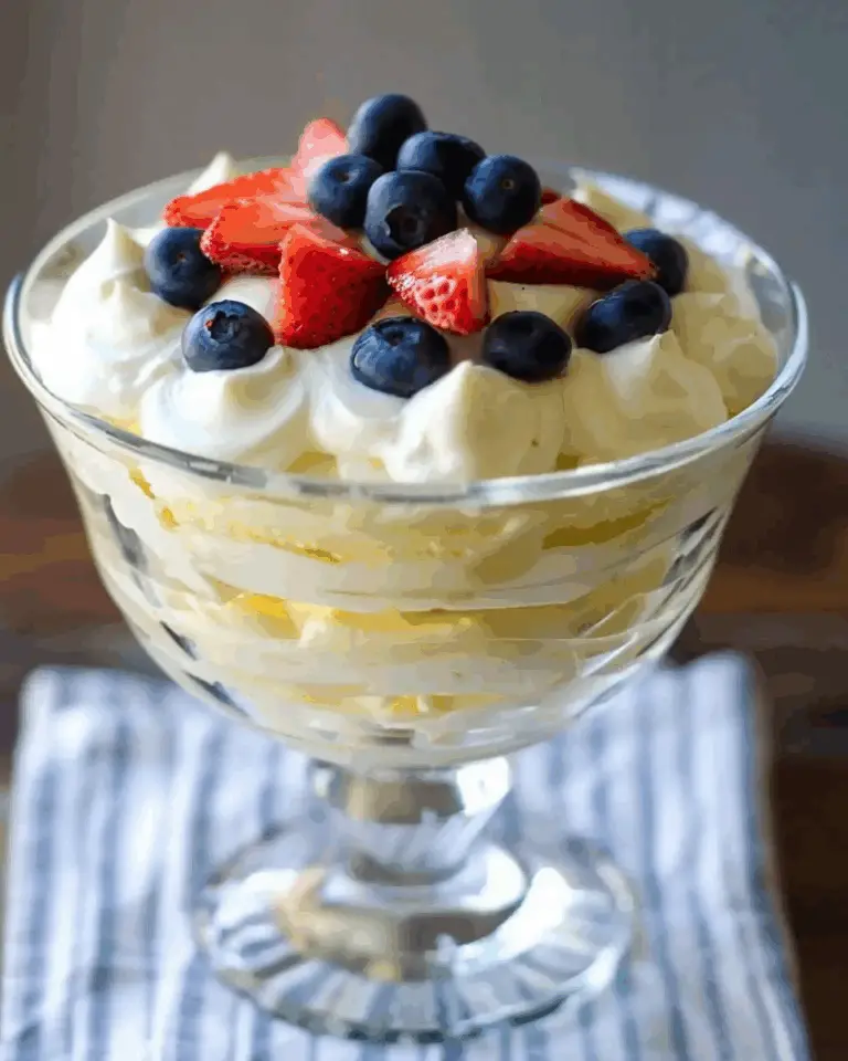 No-Bake Strawberry Blueberry Trifle