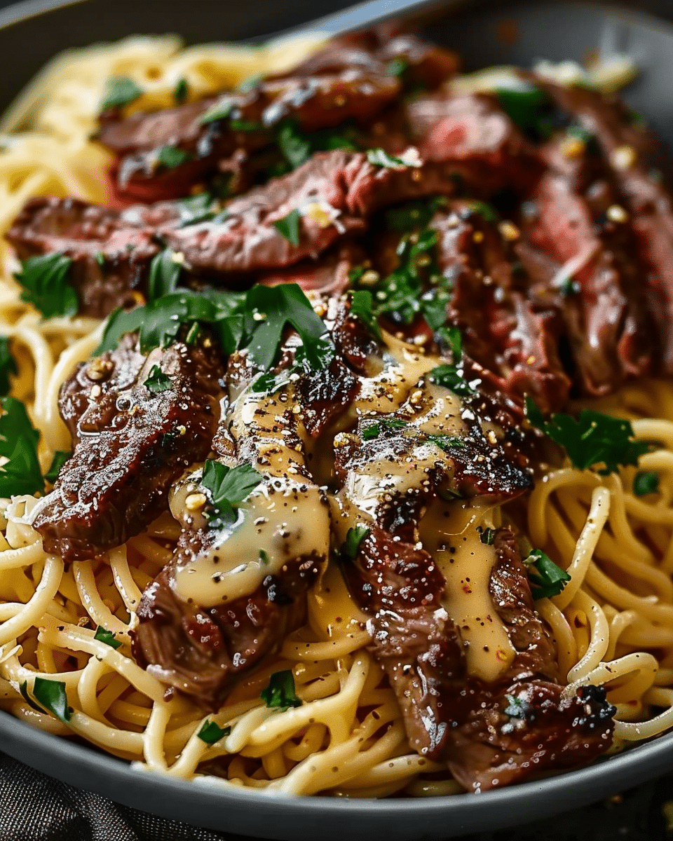 Garlic Butter Steak Lightning Noodles