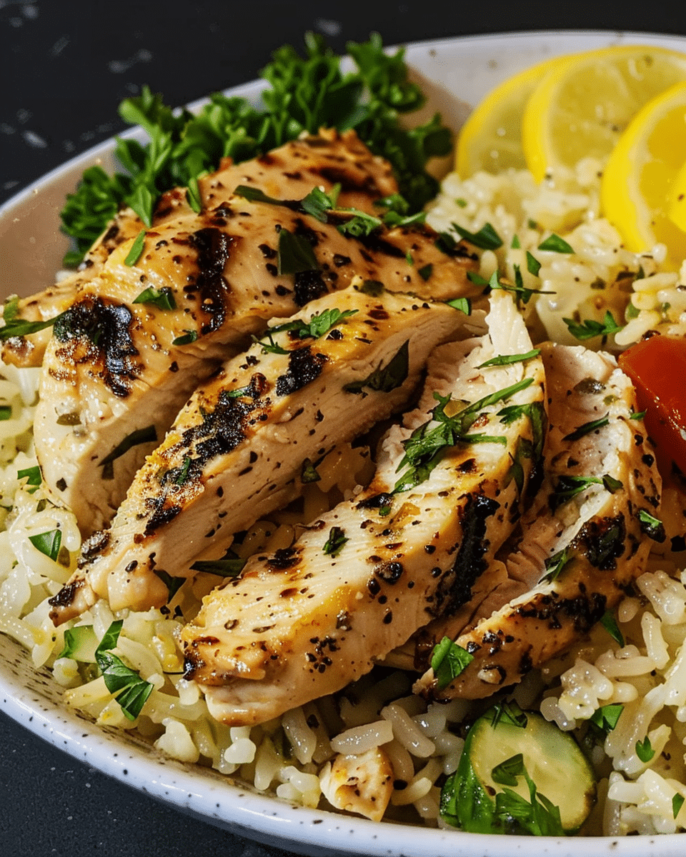 Greek Chicken and Lemon Rice