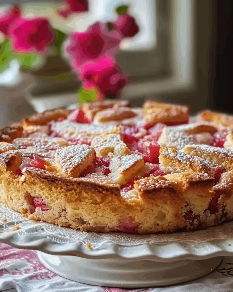 Old-Fashioned Norwegian Rhubarb Cake