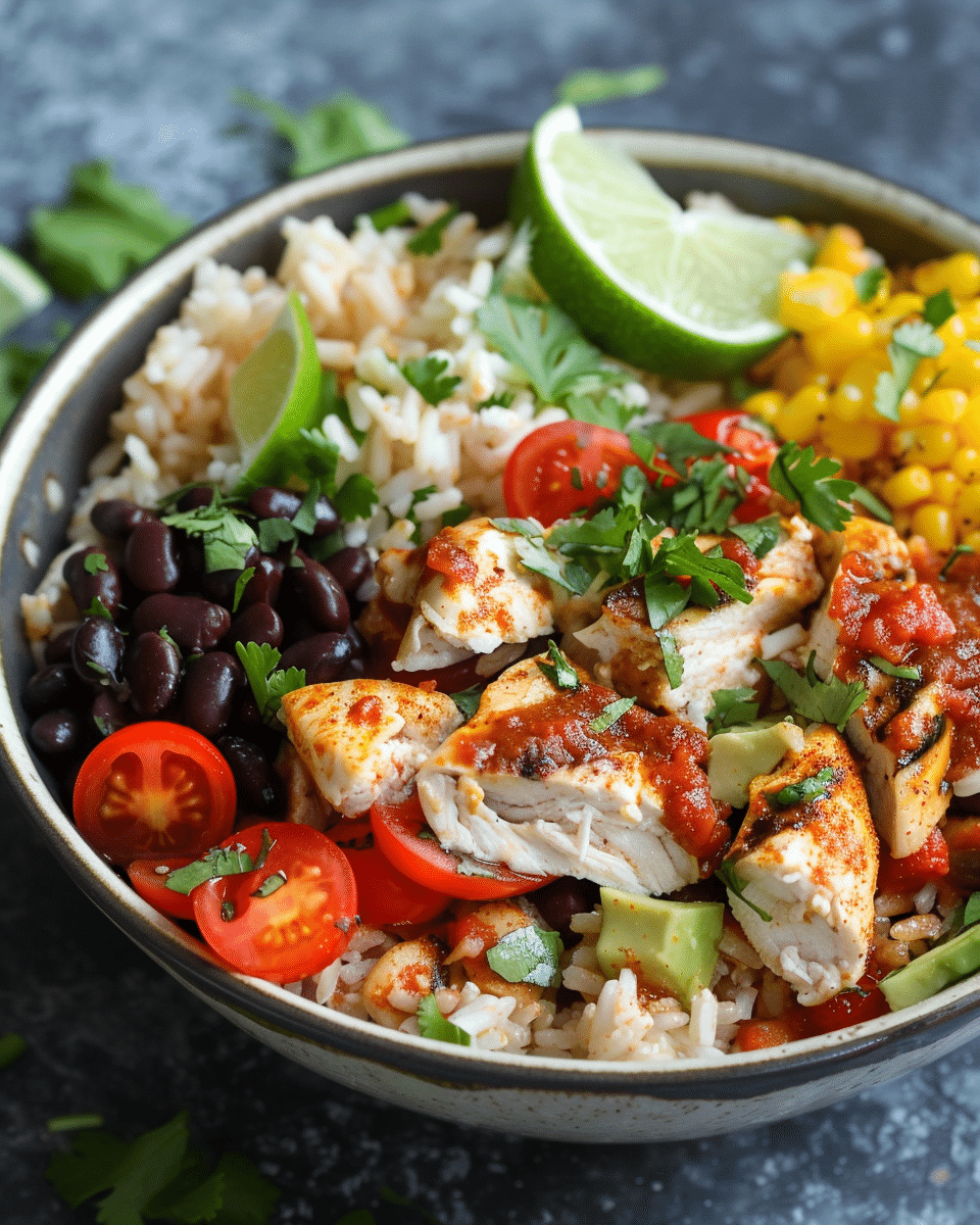 One Pot Chicken Burrito Bowl