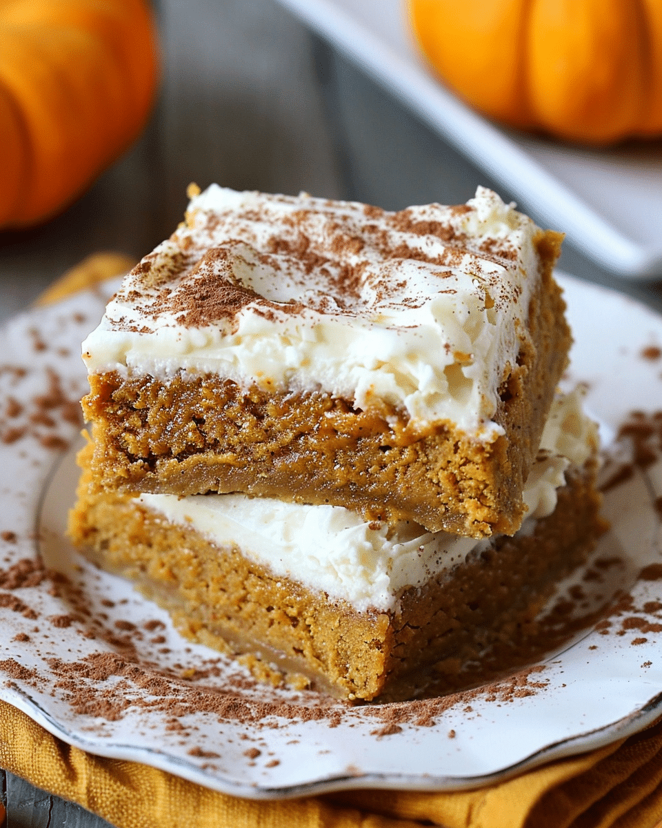 Old-Fashioned Pumpkin Bars with Cream Cheese Frosting