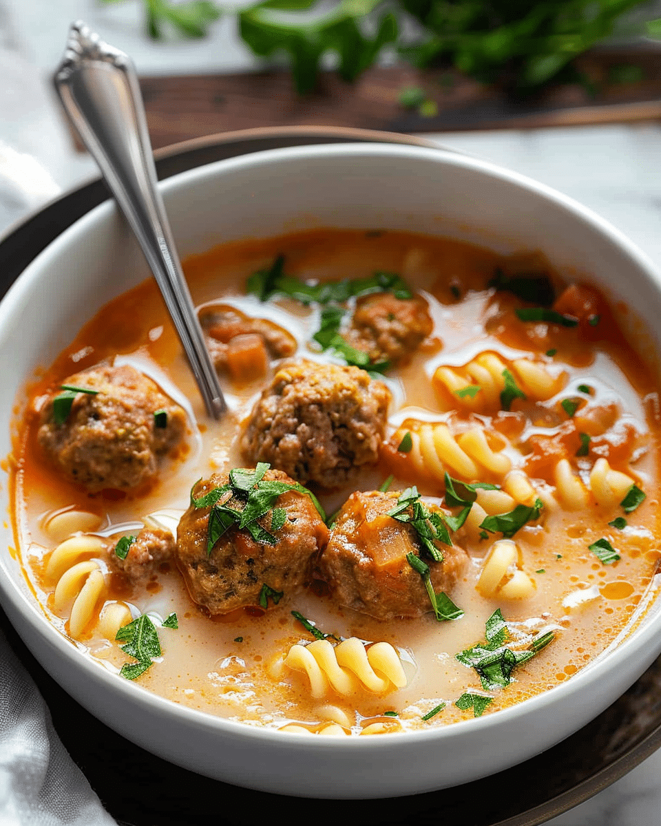 Creamy Italian Meatball Soup Recipe