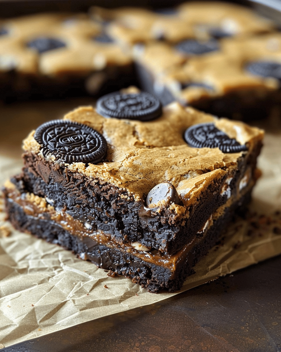 Amazing Slutty Brownies (Cookie Dough): 3 Decadent Layers