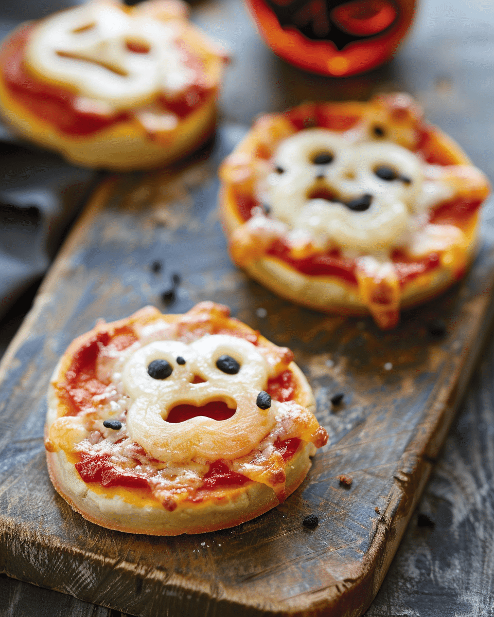 Mini Halloween Pizzas