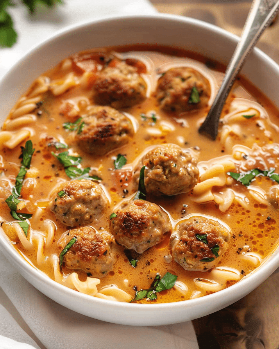 Creamy Italian Meatball Soup Recipe