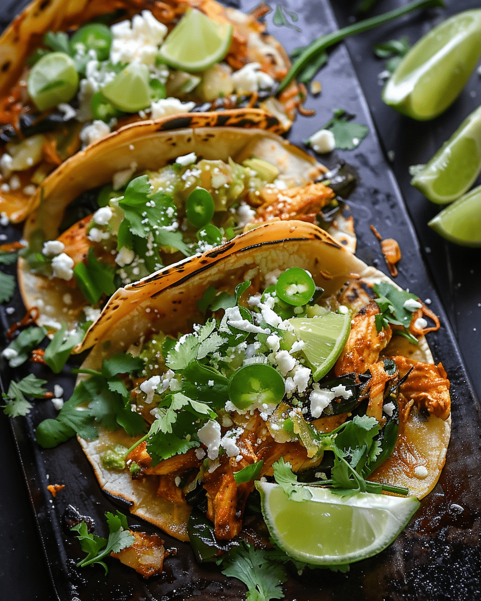 Crispy Poblano Chicken Tacos