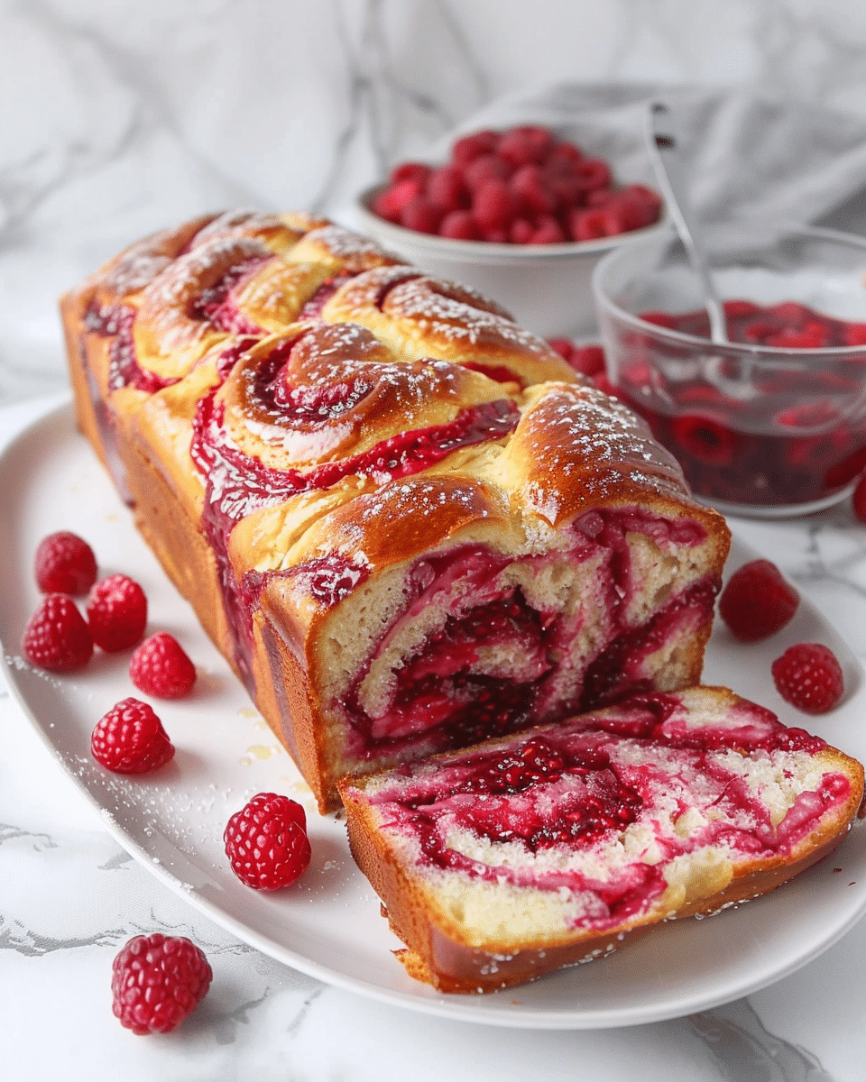 Raspberry Swirl Brioche Loaf Recipe