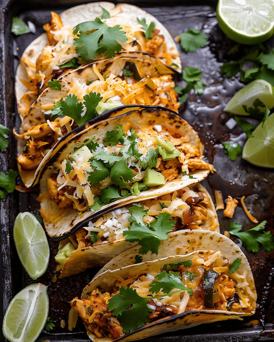 Crispy Poblano Chicken Tacos