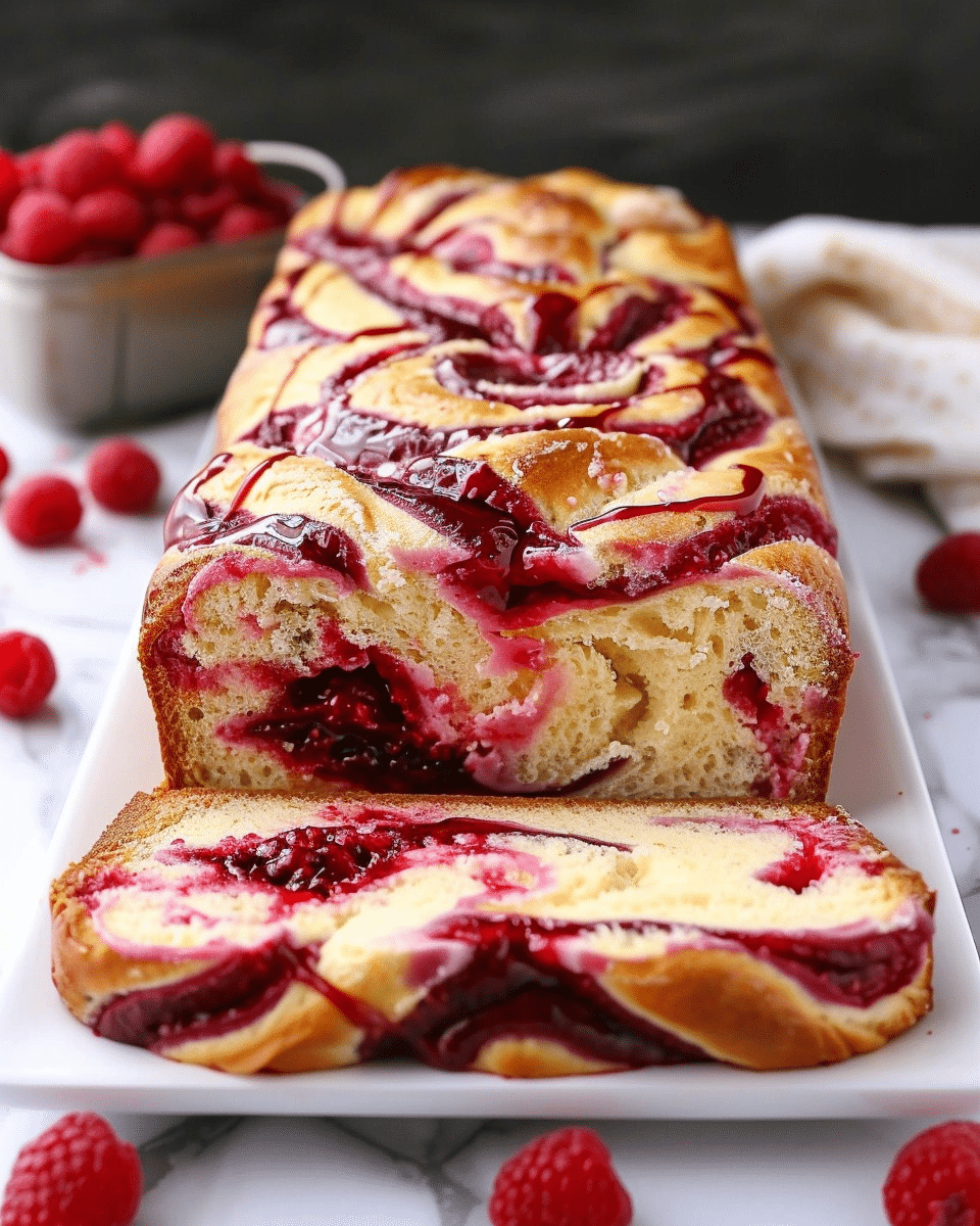 Raspberry Swirl Brioche Loaf Recipe