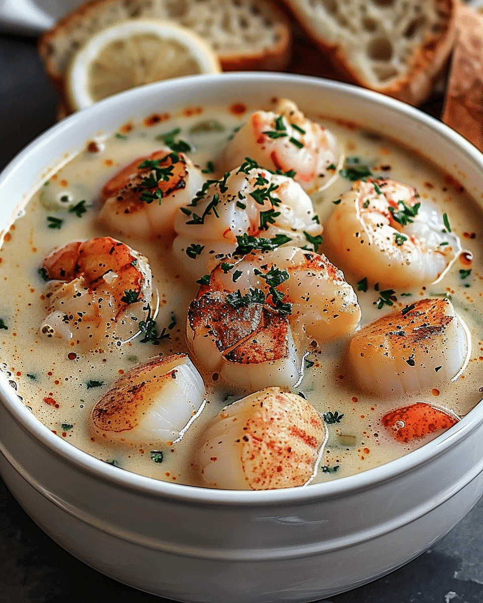 Creamy Lobster Scallop Chowder