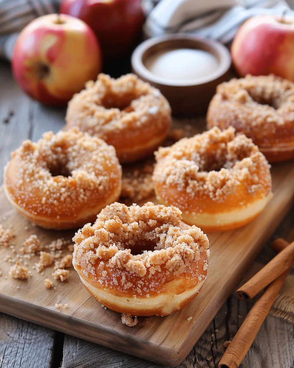 Easy Baked Apple Crumb Donuts
