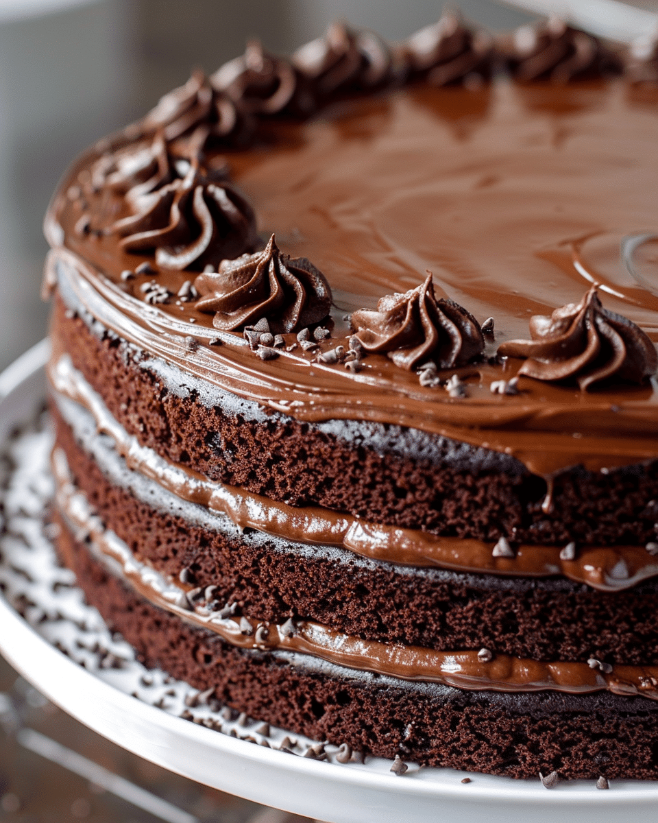 Choco-nilla Cake: Chocolate and Vanilla Layer Cake with Buttercream Frosting