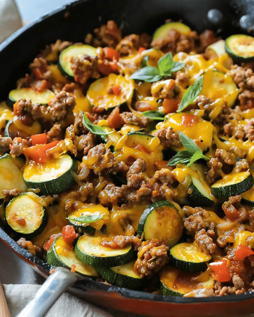 One-Pan Taco Zucchini Skillet Recipe