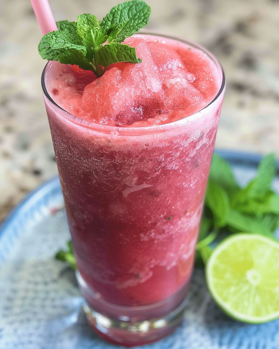 Watermelon Mint Lime Slushies