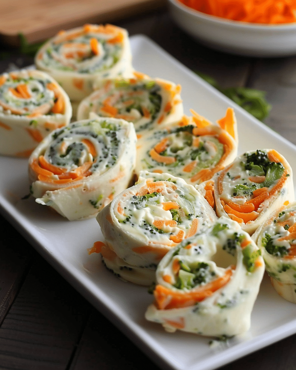 Veggie Dip Pinwheels