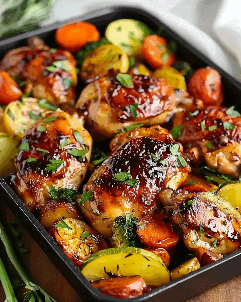 Best Balsamic Glazed Chicken and Veggies