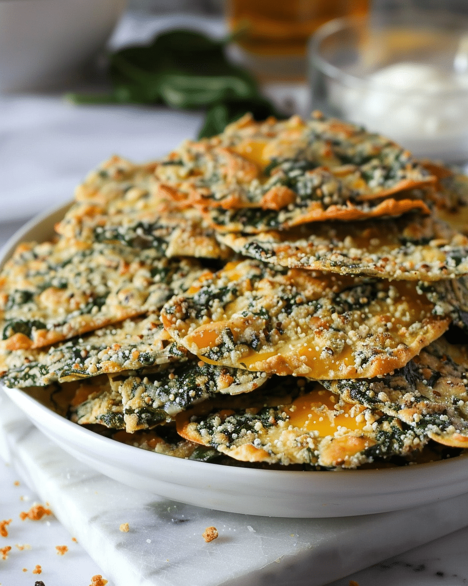 Mediterranean Spinach and Feta Crisps