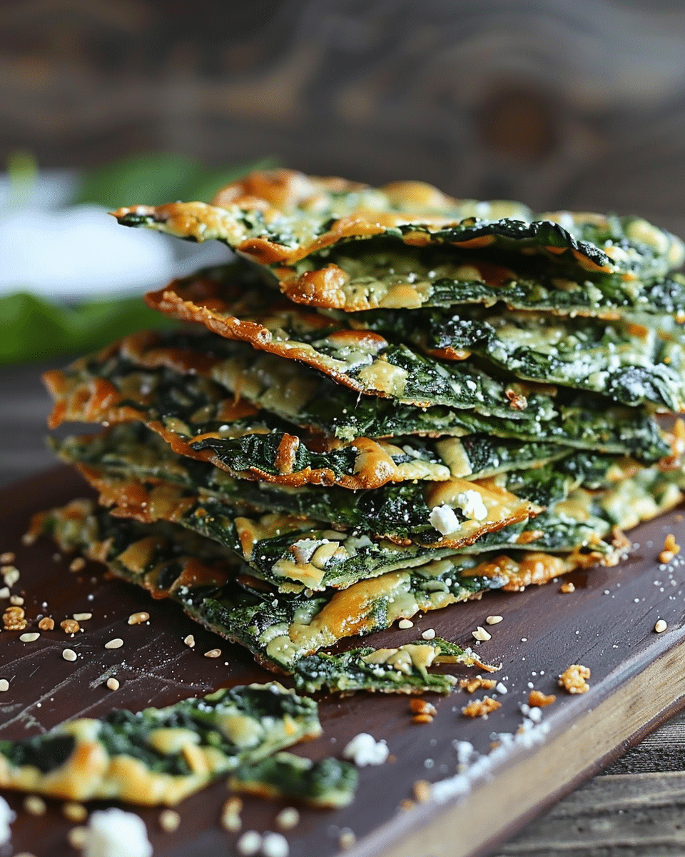 Mediterranean Spinach and Feta Crisps