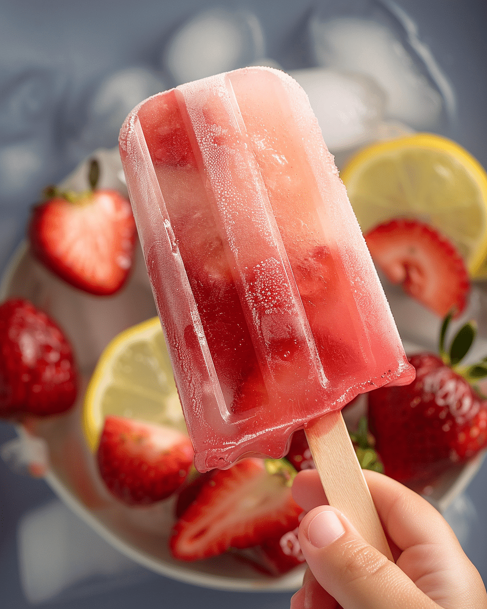 Best Strawberry Lemonade Popsicles