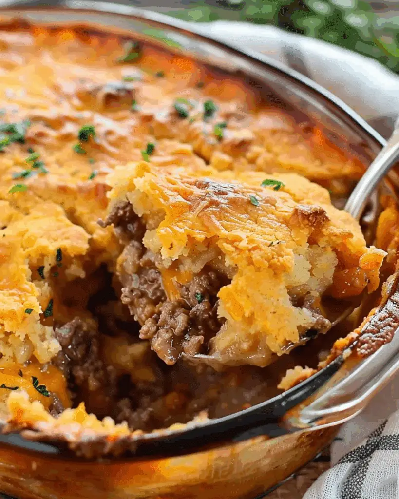 Cheddar Bay Ground Beef Cobbler