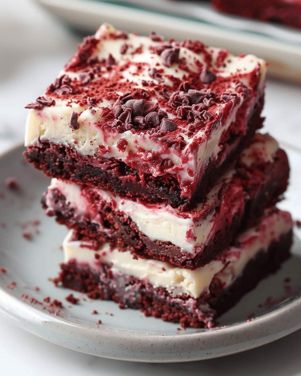 Red Velvet Cheesecake Brownies