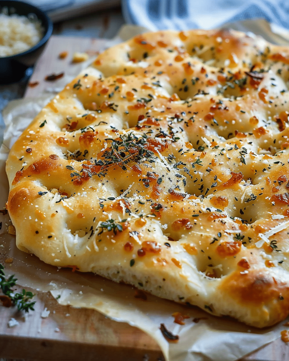 Garlic Parmesan Focaccia Bread