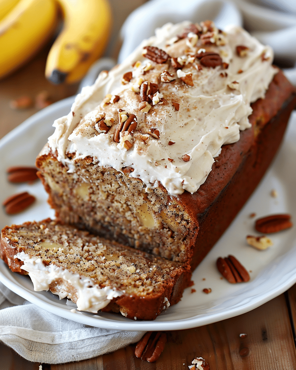 Hummingbird Bread with Heavenly Cinnamon Cream Cheese Frosting