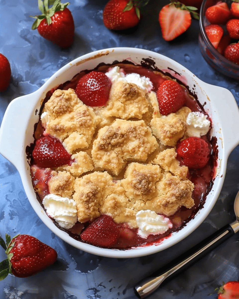Keto Strawberry Cobbler