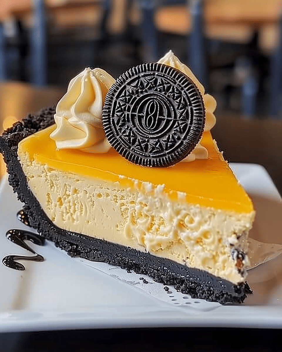 Yellow Velvet Oreo Cheesecake