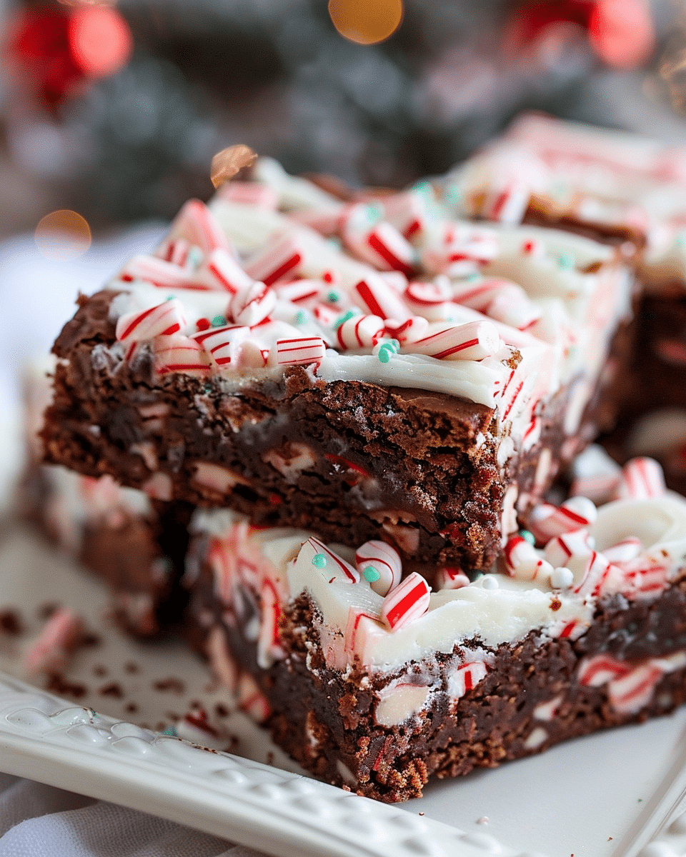 Candy Cane Brownies