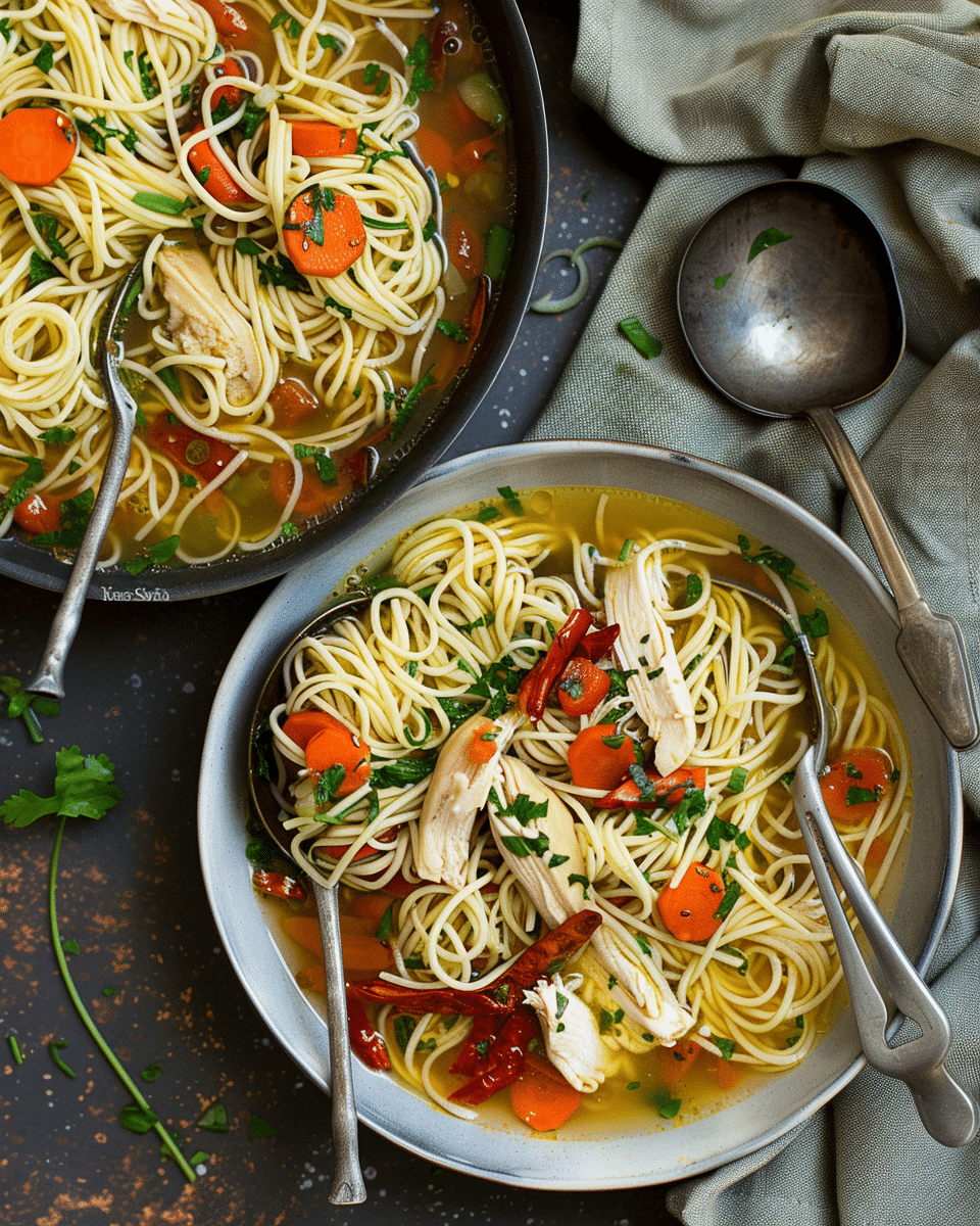 Chinese Spicy Chicken Noodle Soup