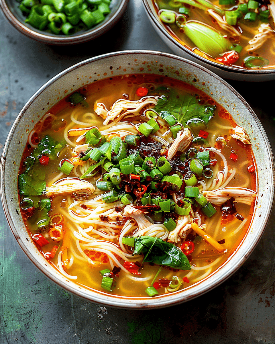 Chinese Spicy Chicken Noodle Soup