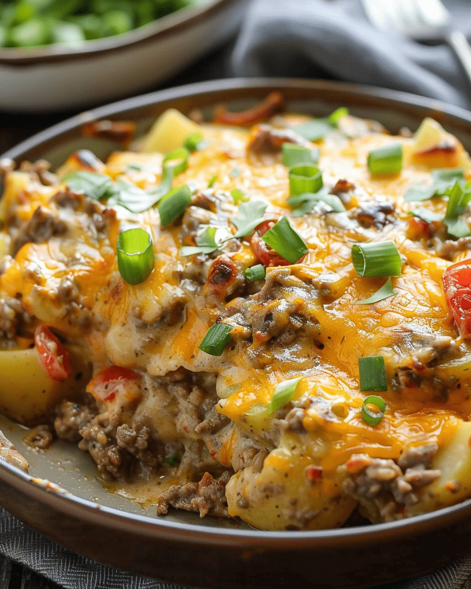 Crockpot Cheesesteak Potato Casserole: Creamy, Cheesy & Hearty