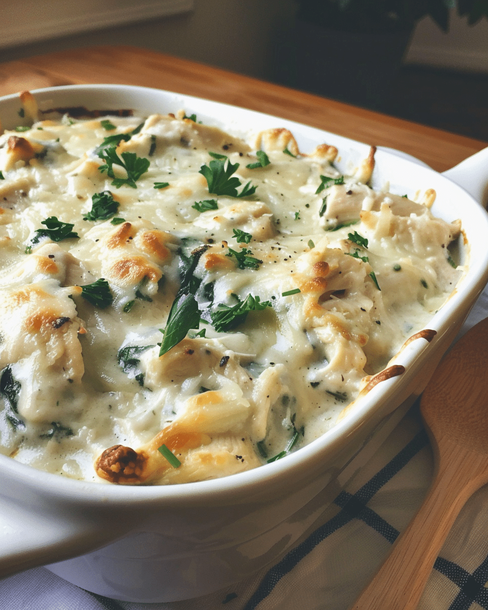 Creamy Chicken and Spinach Casserole