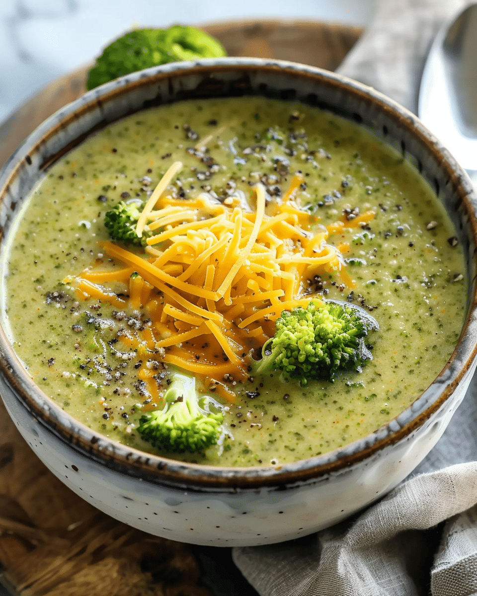Keto Creamy Broccoli Cheddar Soup