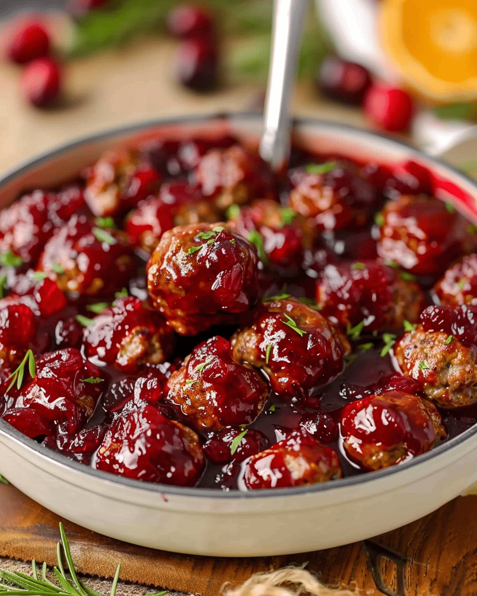 Quick Cranberry Meatballs
