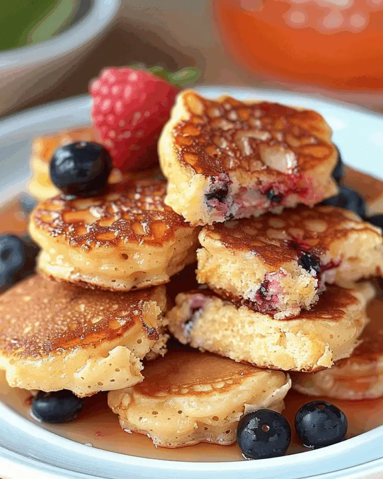 Greek Yogurt Lemon Blueberry Pancake Bites
