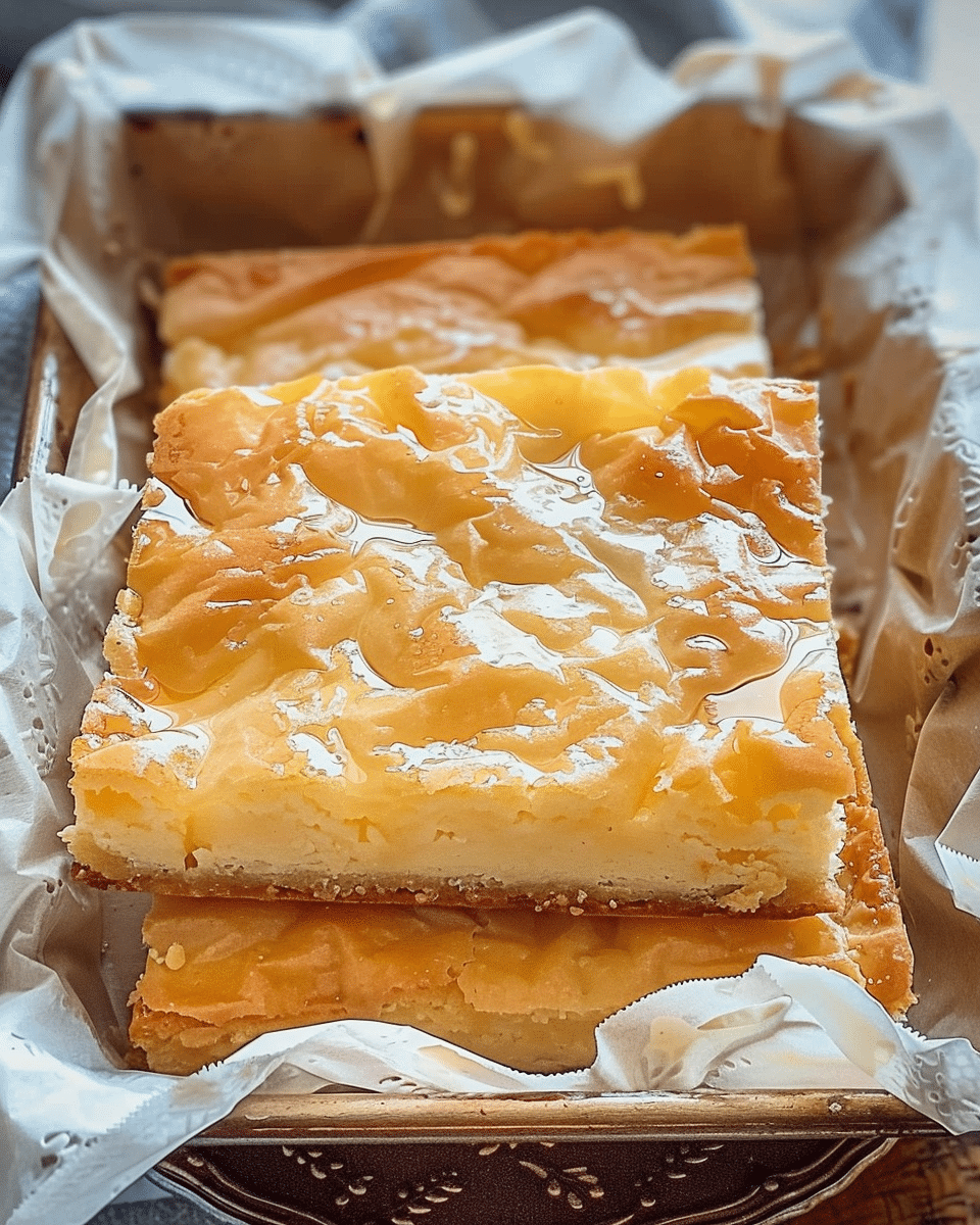 Keto Cream Cheese Sticky Cake Bars