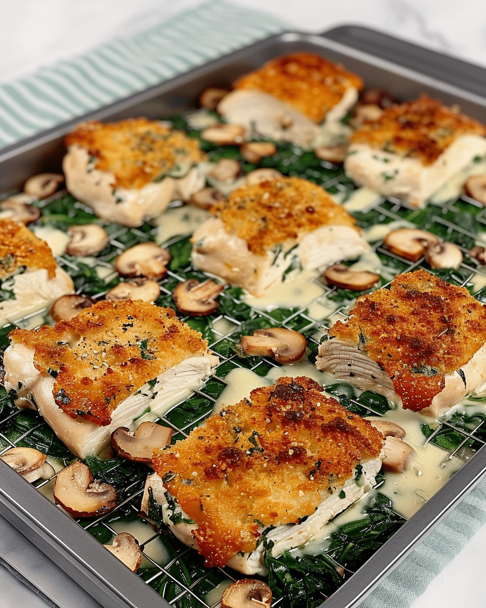 Keto Chicken Spinach & Mushroom
