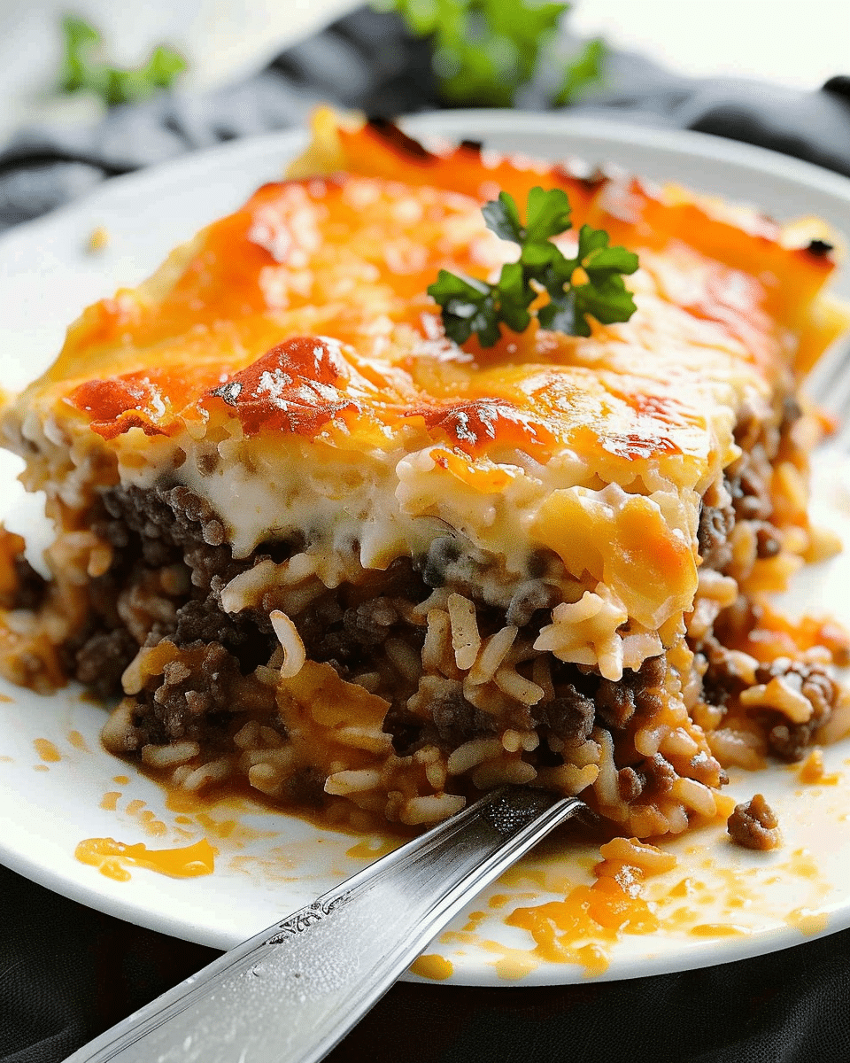 Easy Hamburger Rice Casserole
