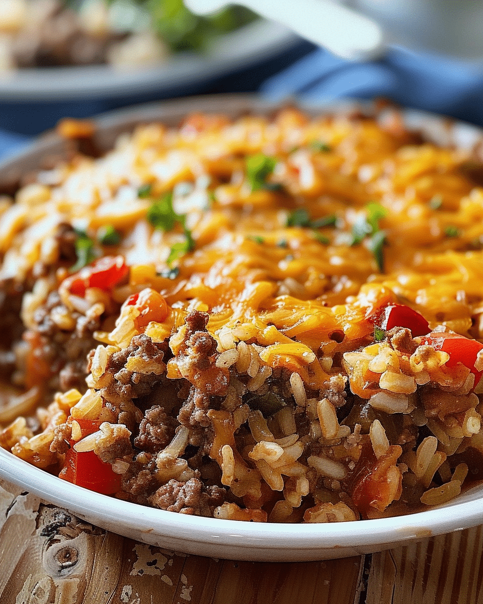 Easy Hamburger Rice Casserole