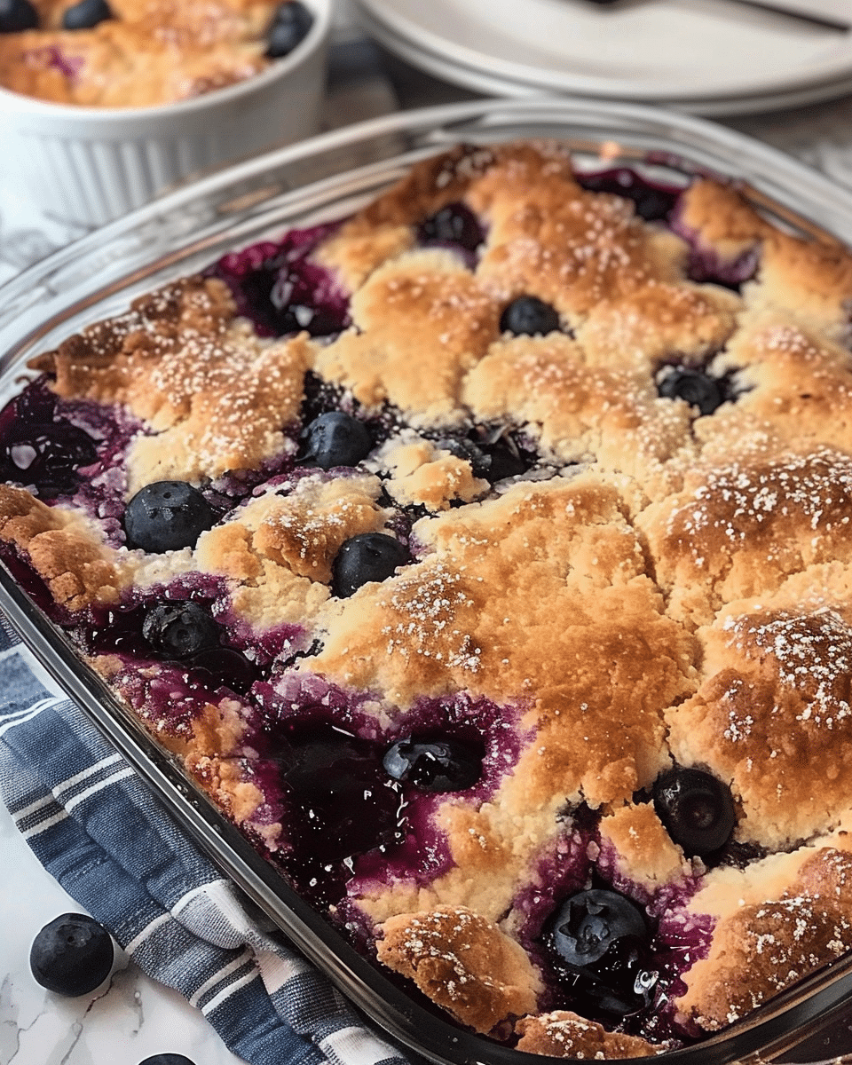 Keto Blueberry Cream Cheese Cobbler