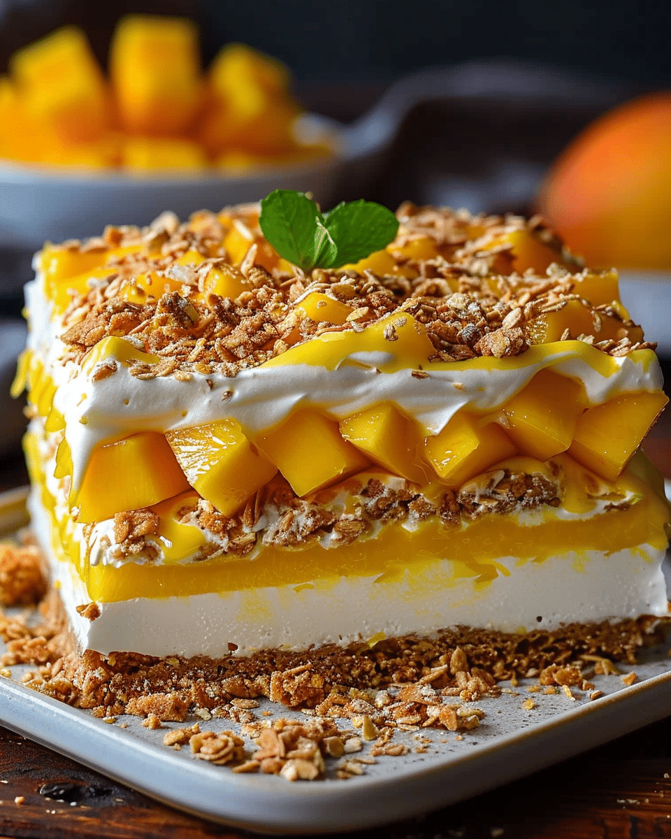 Mango Grahams (Cold Mango Cream Fridge Cake)