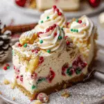 Christmas Sugar Cookie Cheesecake Bars (No-Bake)